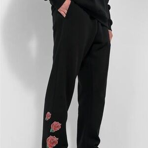 DGK Guadalupe Embroidered Black Sweatpants size XL.  Excellent Condition
